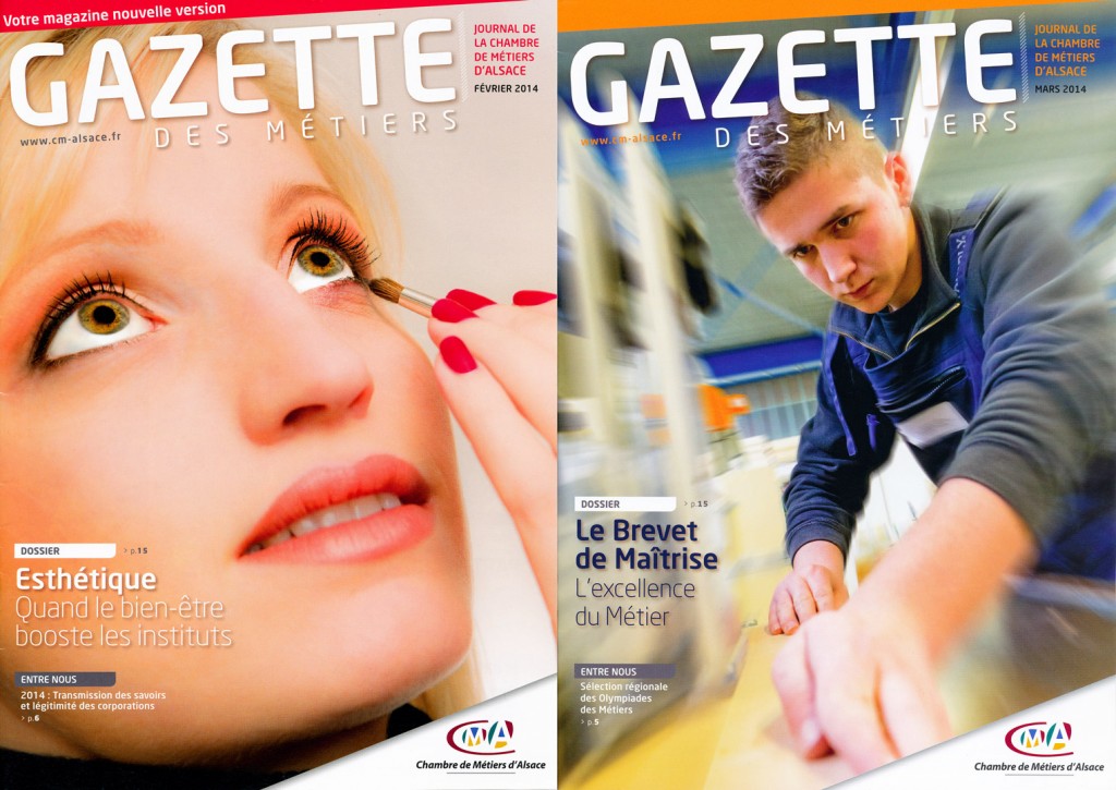 CMA (Chambre des Métiers d'Alsace) - 2 Couvertures de la Gazette des Métiers