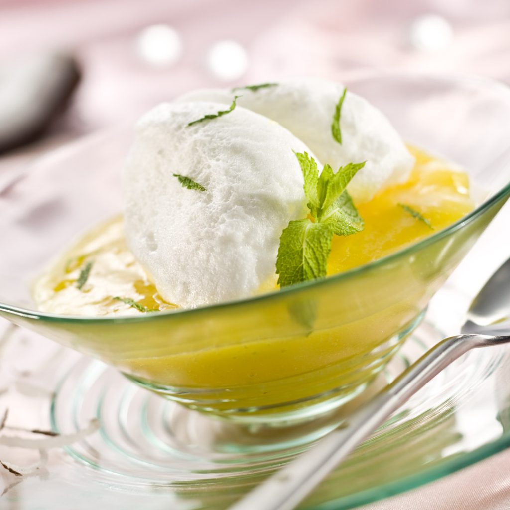 Neige de citron vert, mangue - Photographe culinaire pour livres de recettes