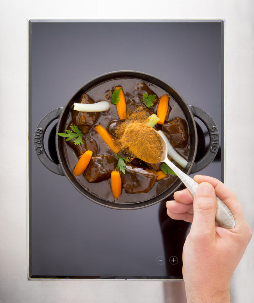 Préparation de boeuf bourguignon - Photographe culinaire Strasbourg 67 Alsace