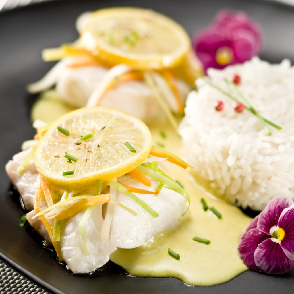 Filets de colin sauce au vin blanc - Photographe culinaire Strasbourg 67 Alsace
