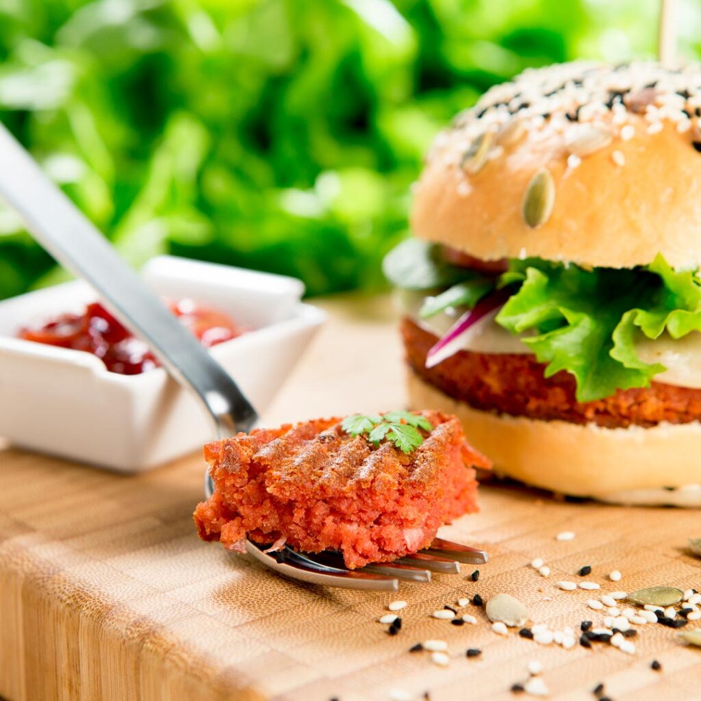 Burger végétal - Photographe culinaire Strasbourg 67 Alsace