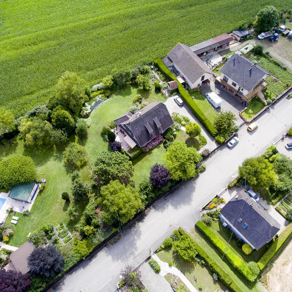 Prise de vue aérienne par drone - Maison individuelle à Kertzfeld