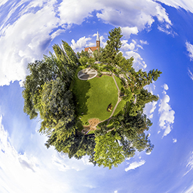 Photographie aérienne panoramique sphérique Full 360° de Schweighouse sur Moder