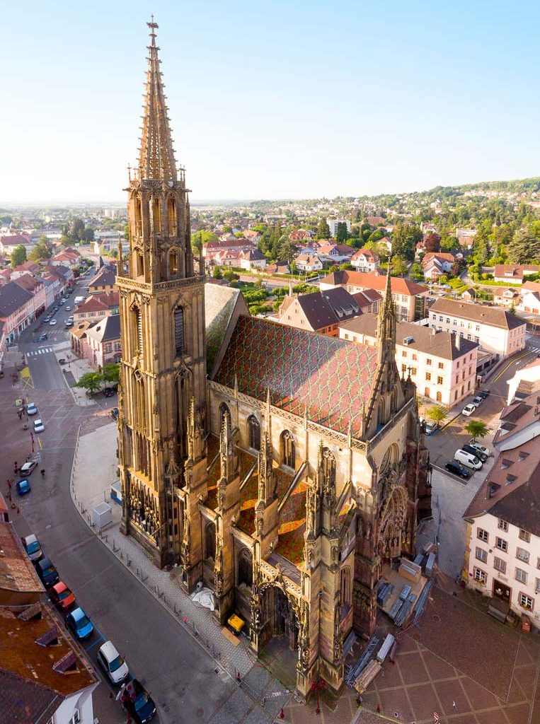 La Collegiale de Colmar - Photographe aérien par drone Alsace