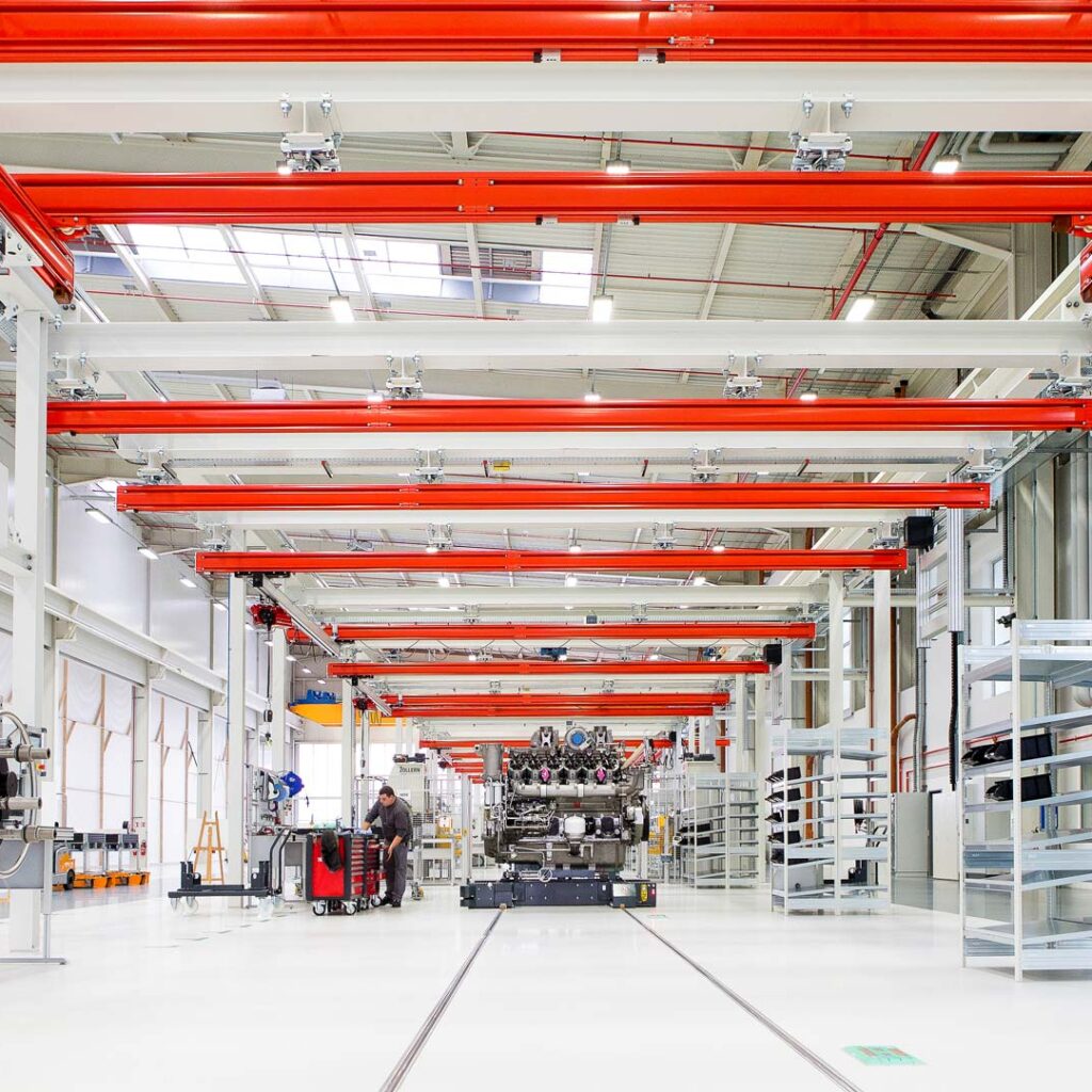 Liebherr - Usine de Colmar - Chaine de montage - Reportage Industriel - Photographe professionnel à Strasbourg dans le Bas-Rhin en Alsace