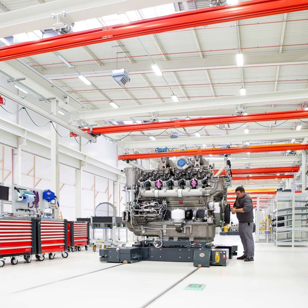 Liebherr - Usine de Colmar - Chaine de montage - Reportage Industriel - Photographe professionnel à Strasbourg dans le Bas-Rhin en Alsace