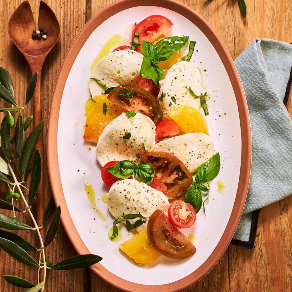 Salade Mozzarella - Galbani - Photographe culinaire à strasbourg dans le Bas-Rhin en Alsace
